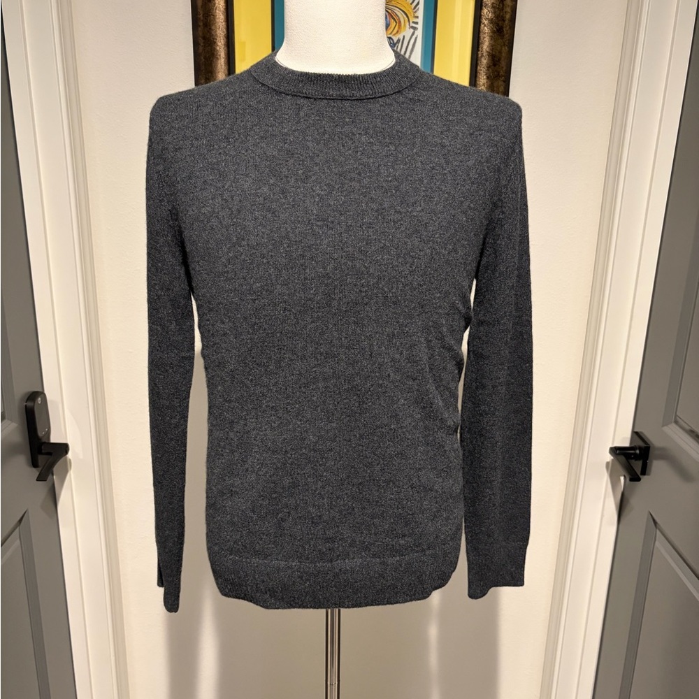 Banana Republic Men's Charcoal Cashmere Crewneck Sweater